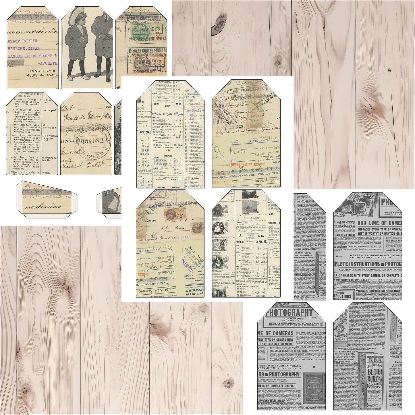 Vintage Newspaper Junk Journal Kit