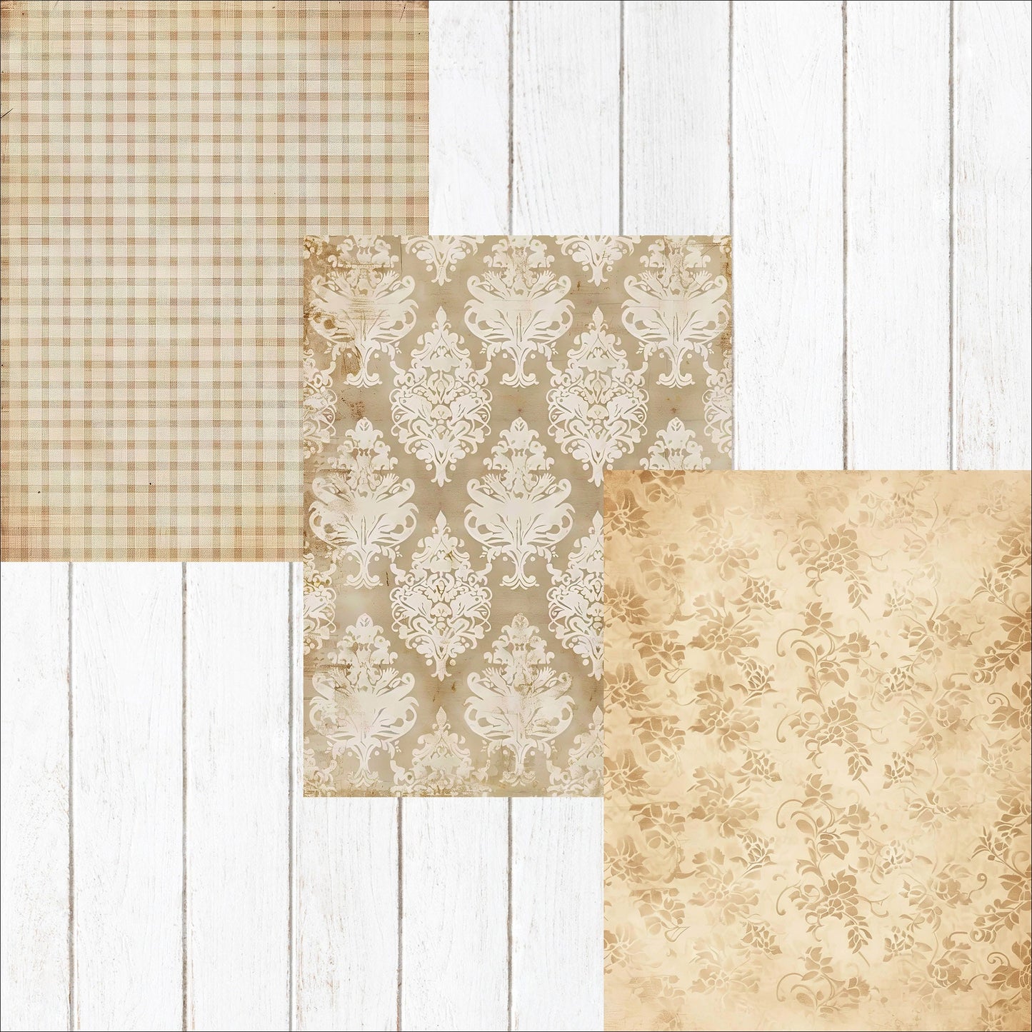 Shabby Vintage Junk Journal Background Papers