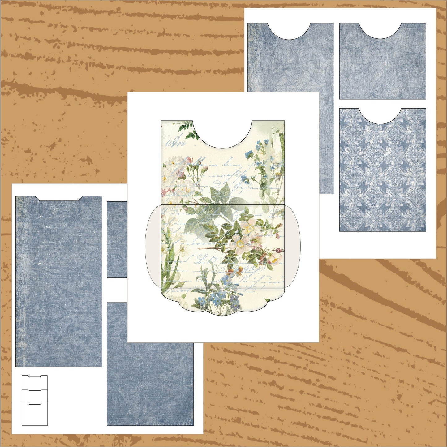 Blue & Yellow Shabby Chic Junk Journal Kit