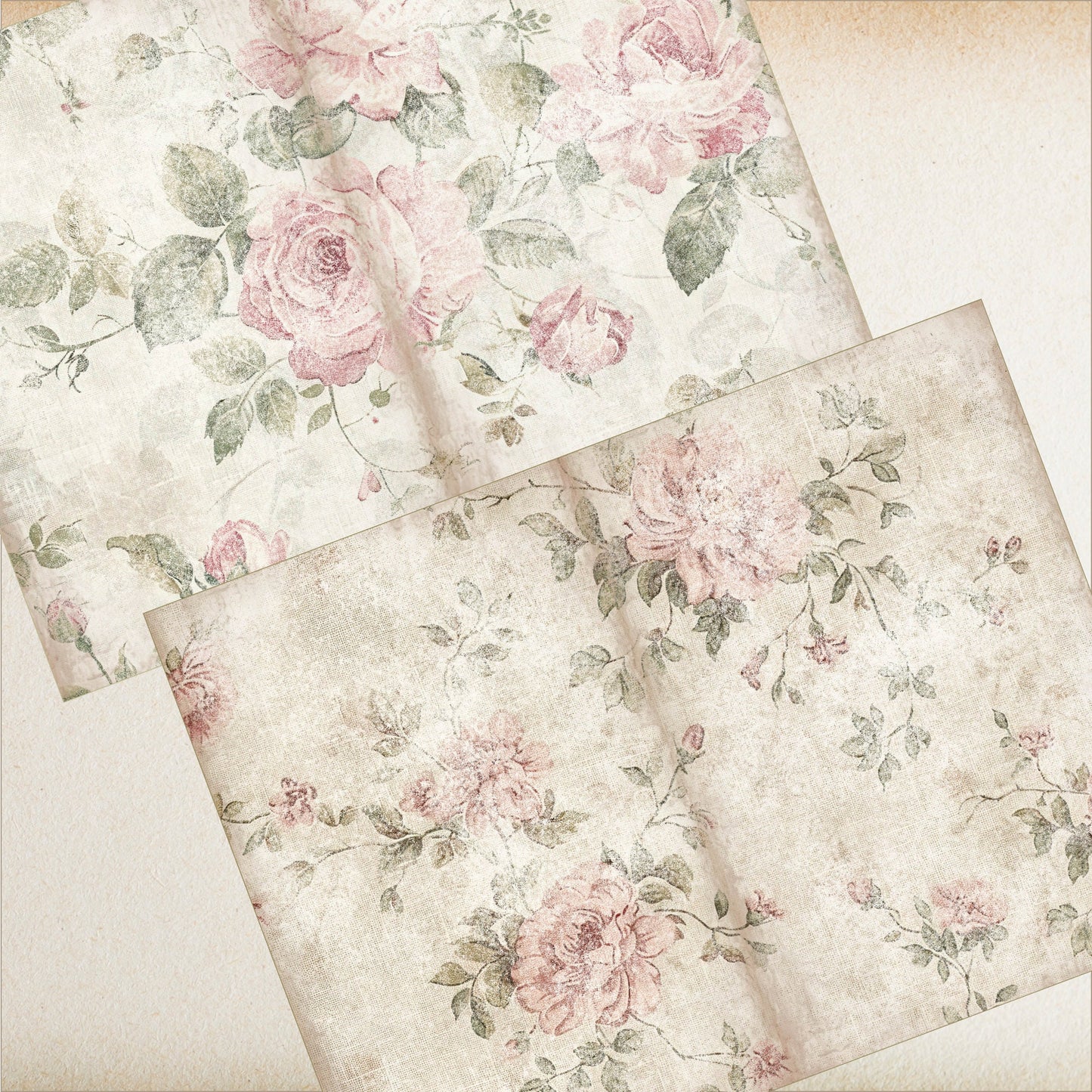 Burlap Rose Shabby Journal Pages