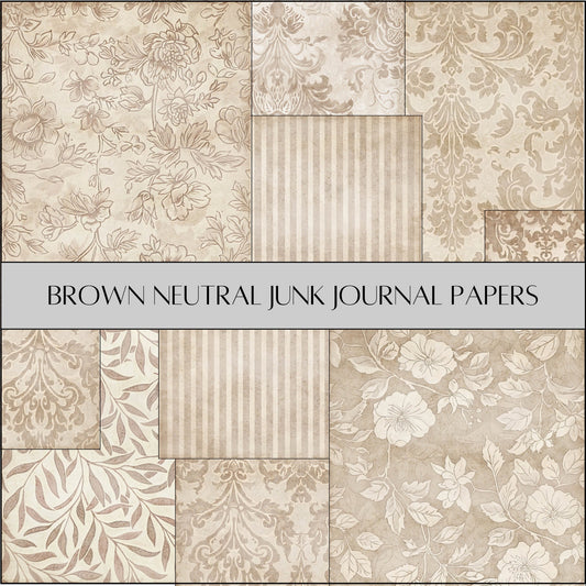 Shabby Vintage Junk Journal Background Papers