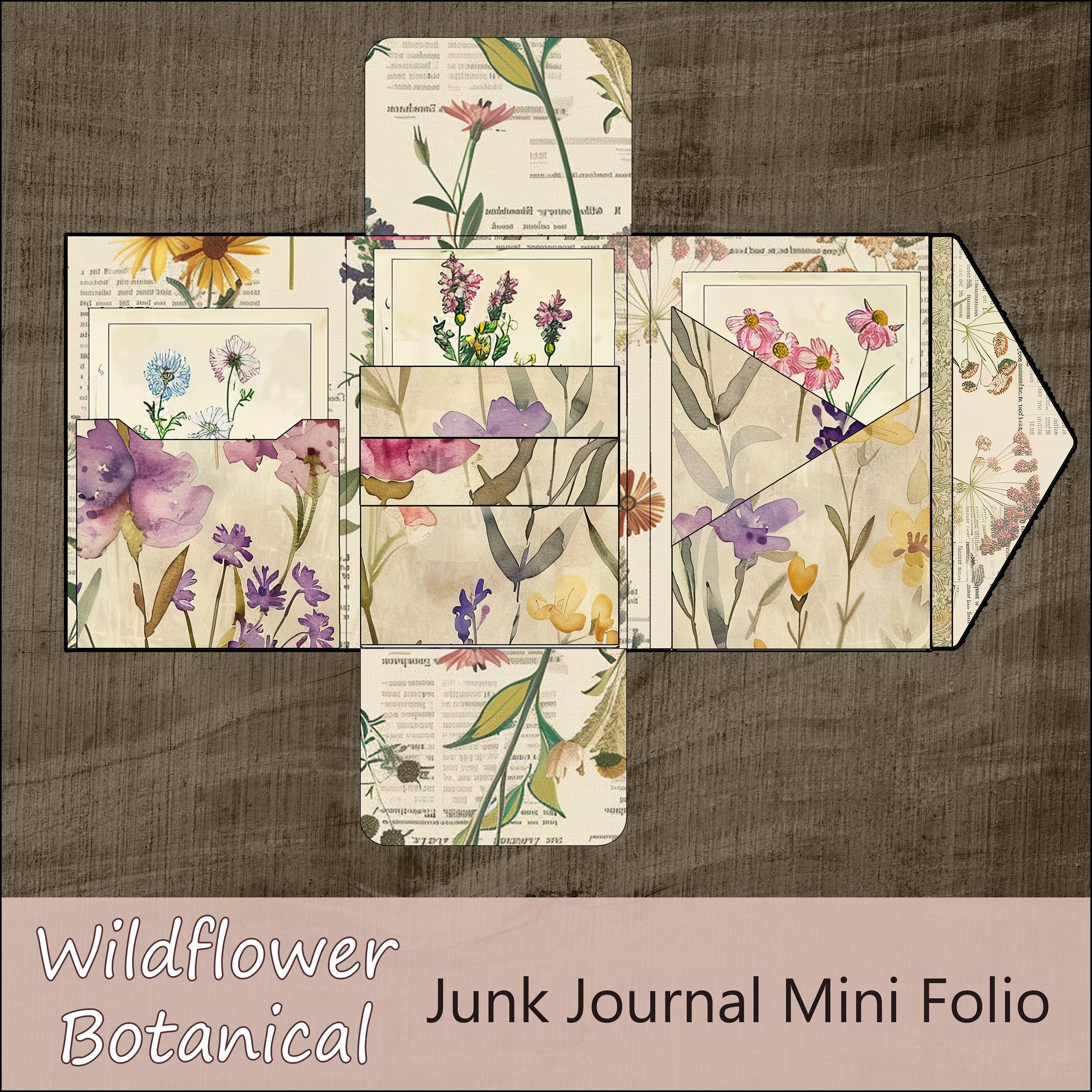 Botanical Mini Folio Junk Journal Kit – Country Mouse Prints