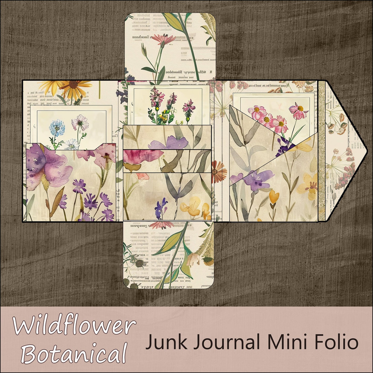 Botanical Mini Folio Junk Journal Kit