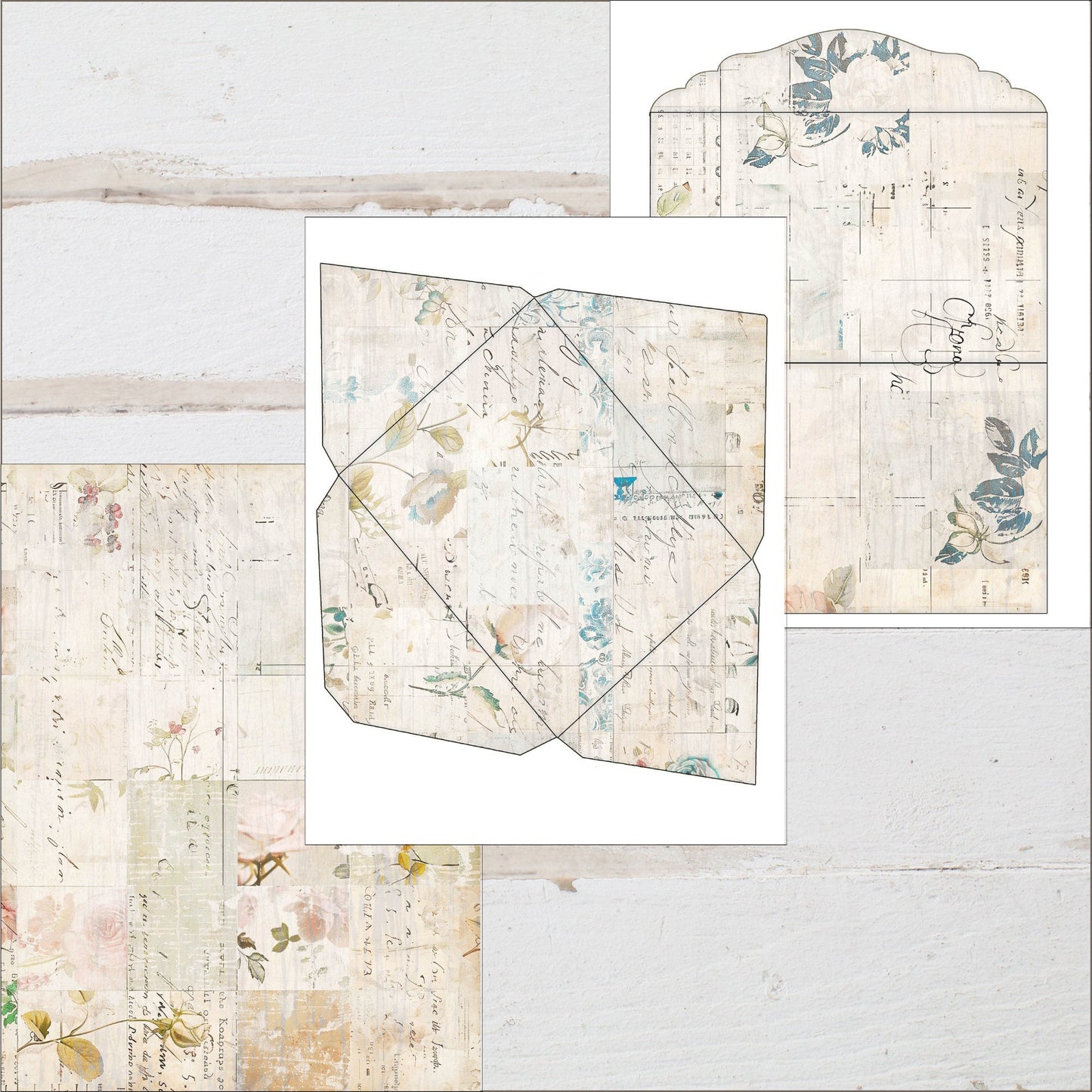 Light Floral Junk Journal Kit