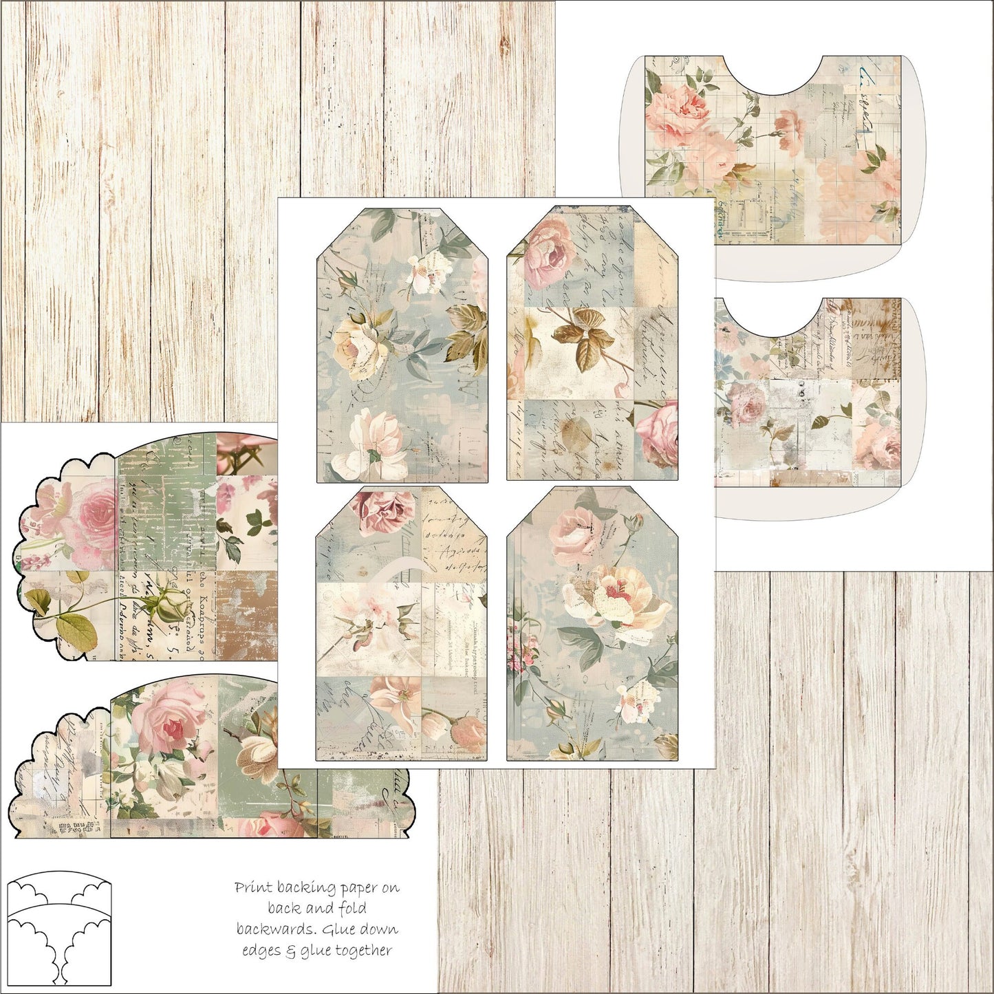 Neutral Floral Junk Journal Kit