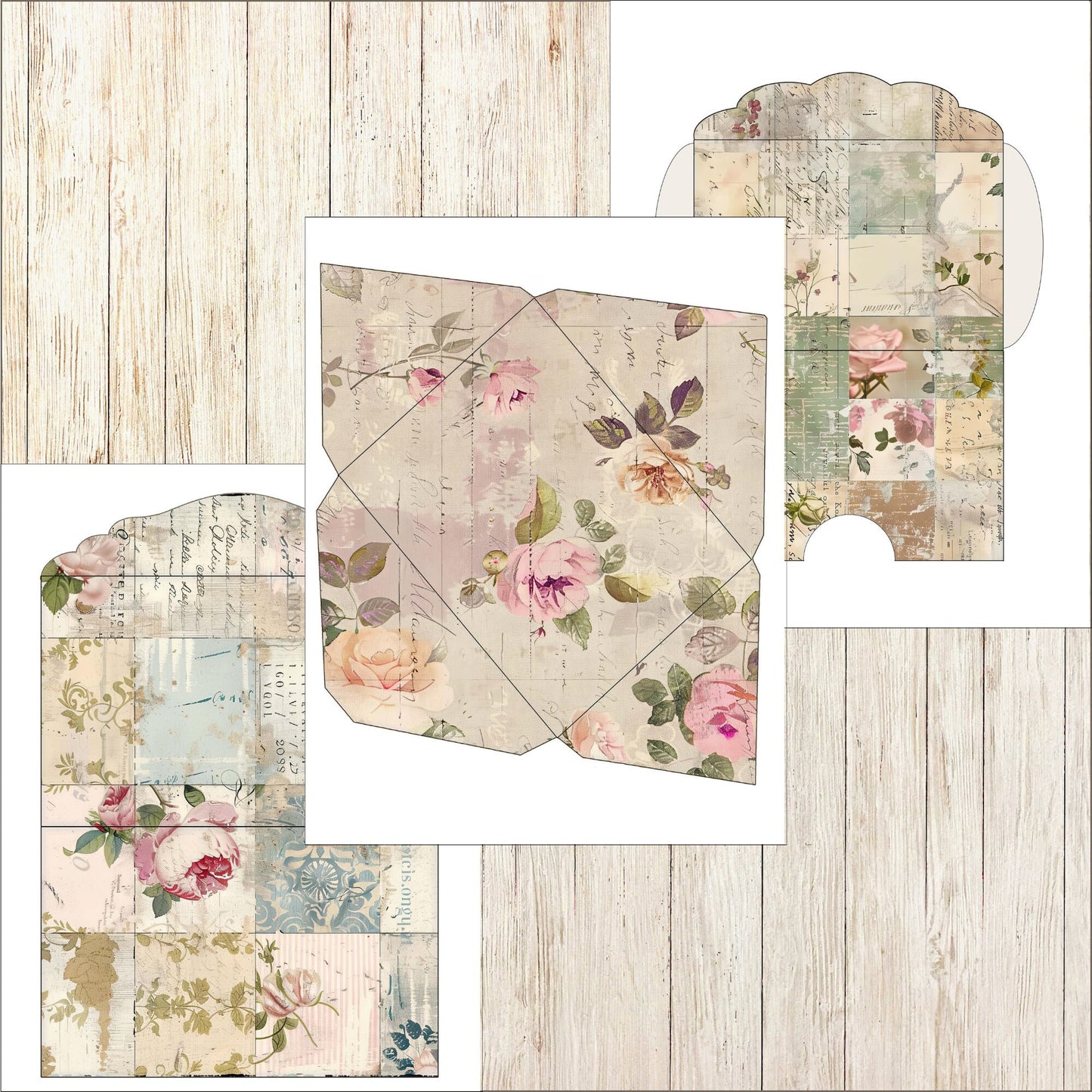 Neutral Floral Junk Journal Kit