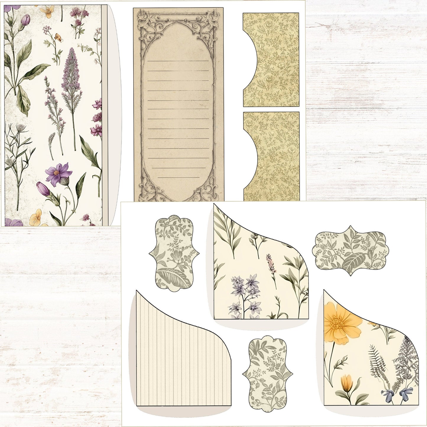 Trifold Floral Botanical Folio