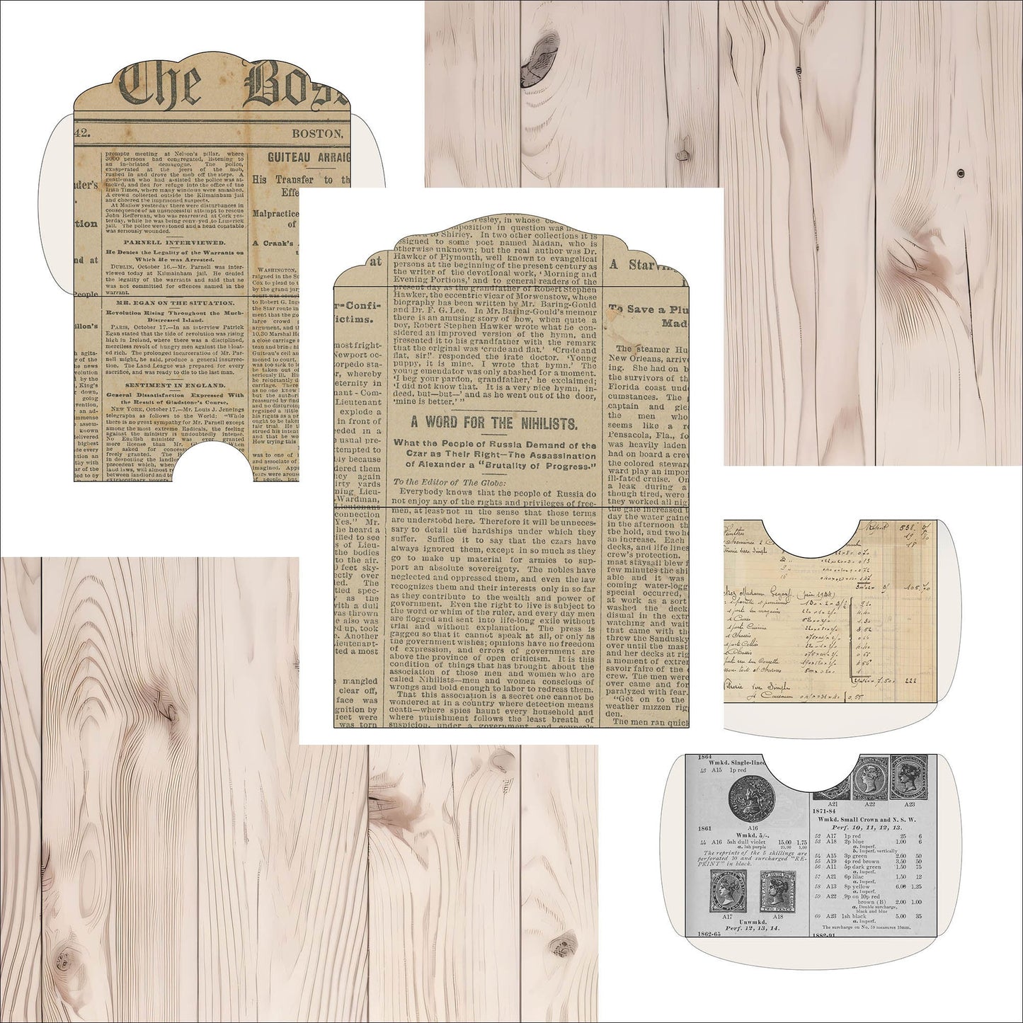 Vintage Newspaper Junk Journal Kit