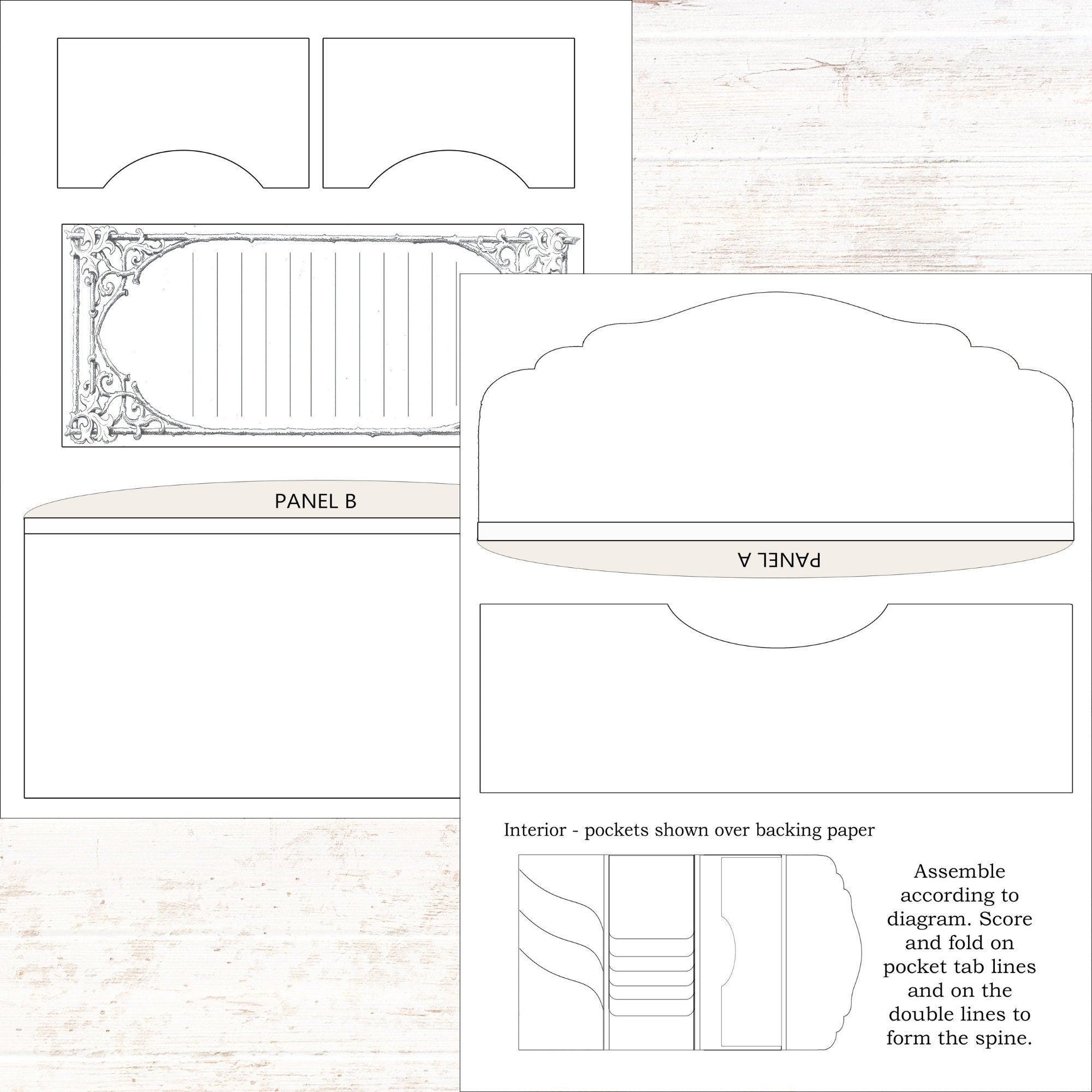 Junk Journal Waterfall Trifold Folio Template - Tall Booklet – Country ...