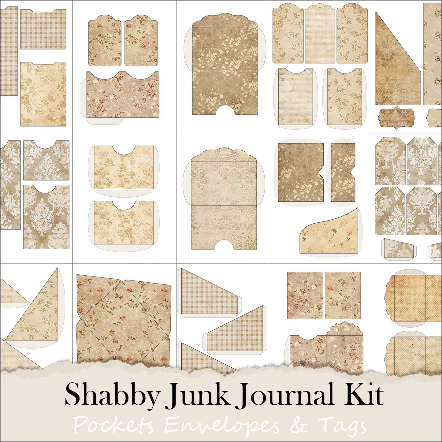 Shabby Vintage Junk Journal Kit