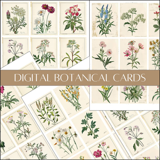 Botanical Junk Journal Cards