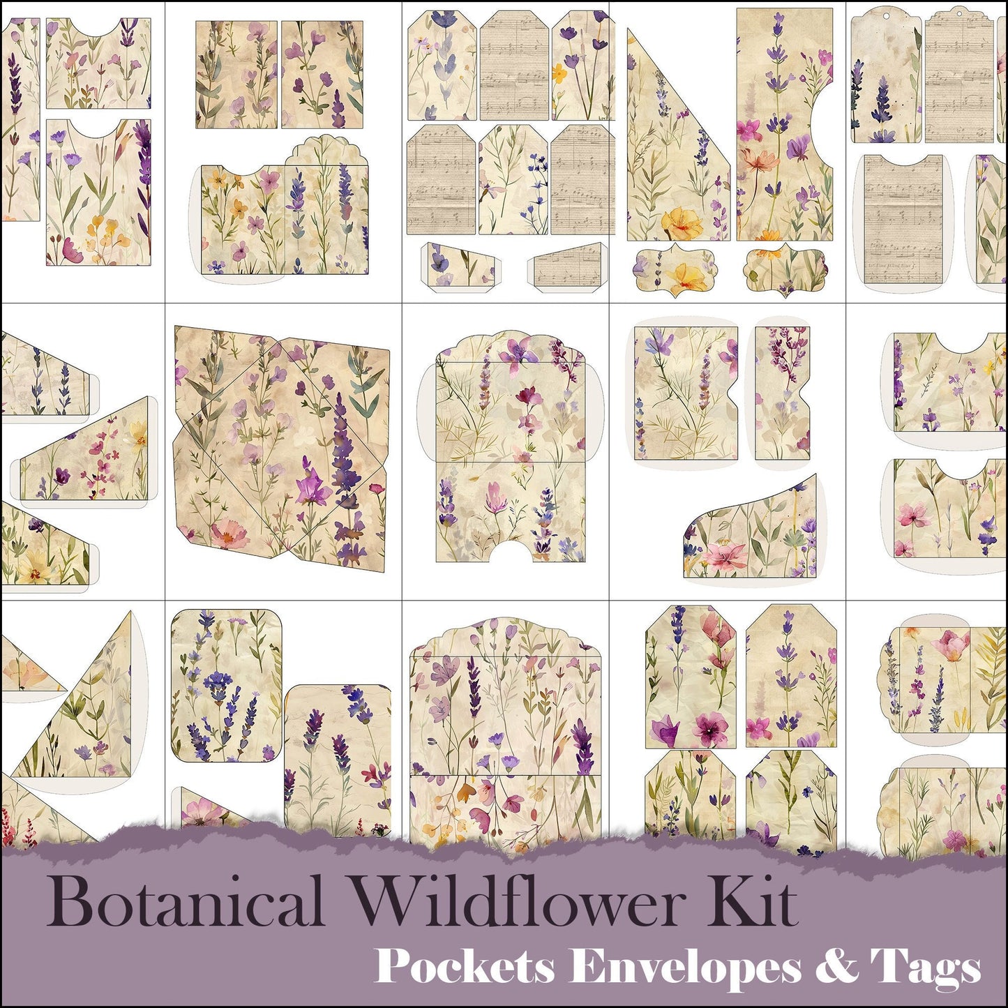 Botanical Junk Journal Digital Kit