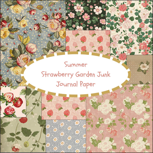 Strawberry Summer Junk Journal Kit