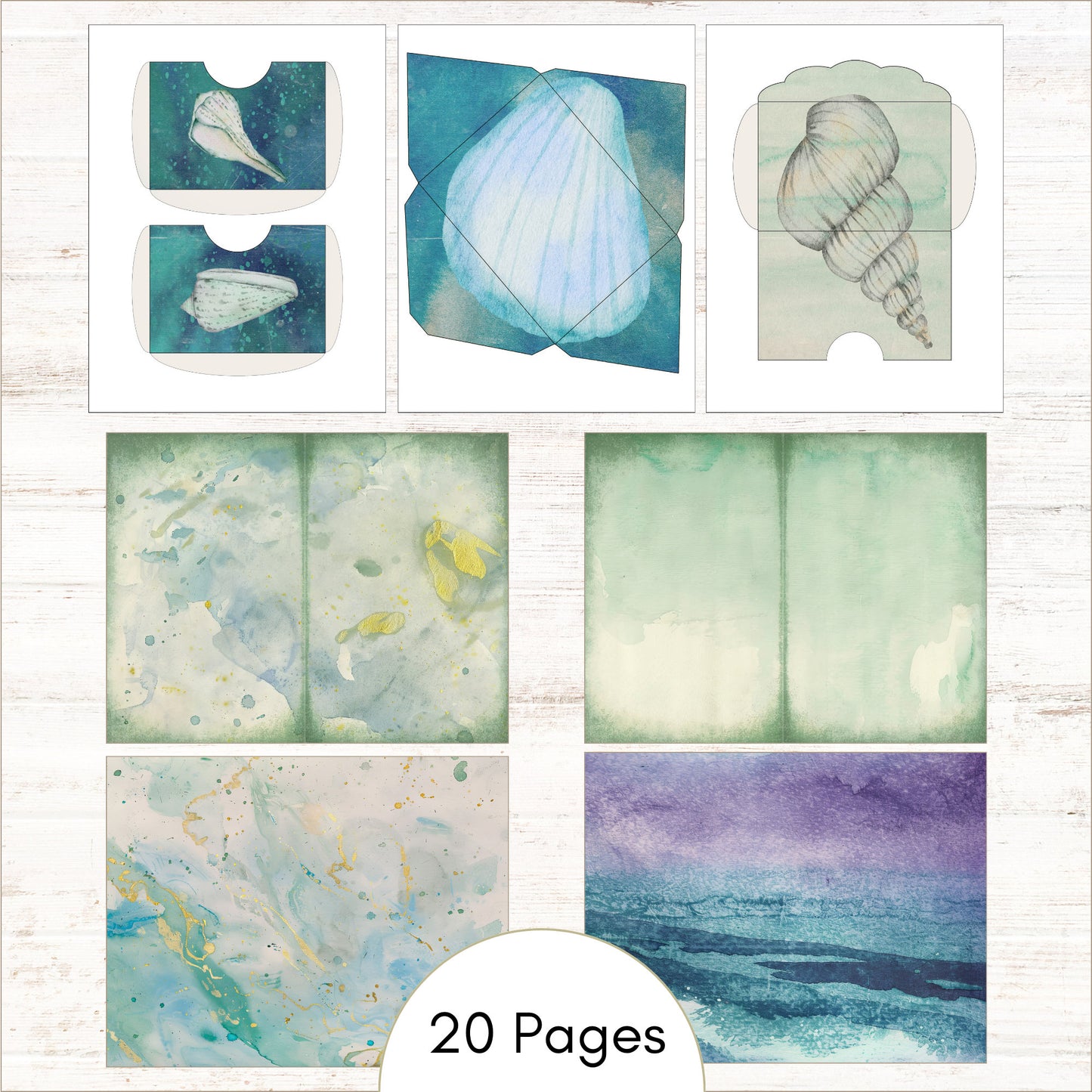 Ocean Shell Junk Journal Kit