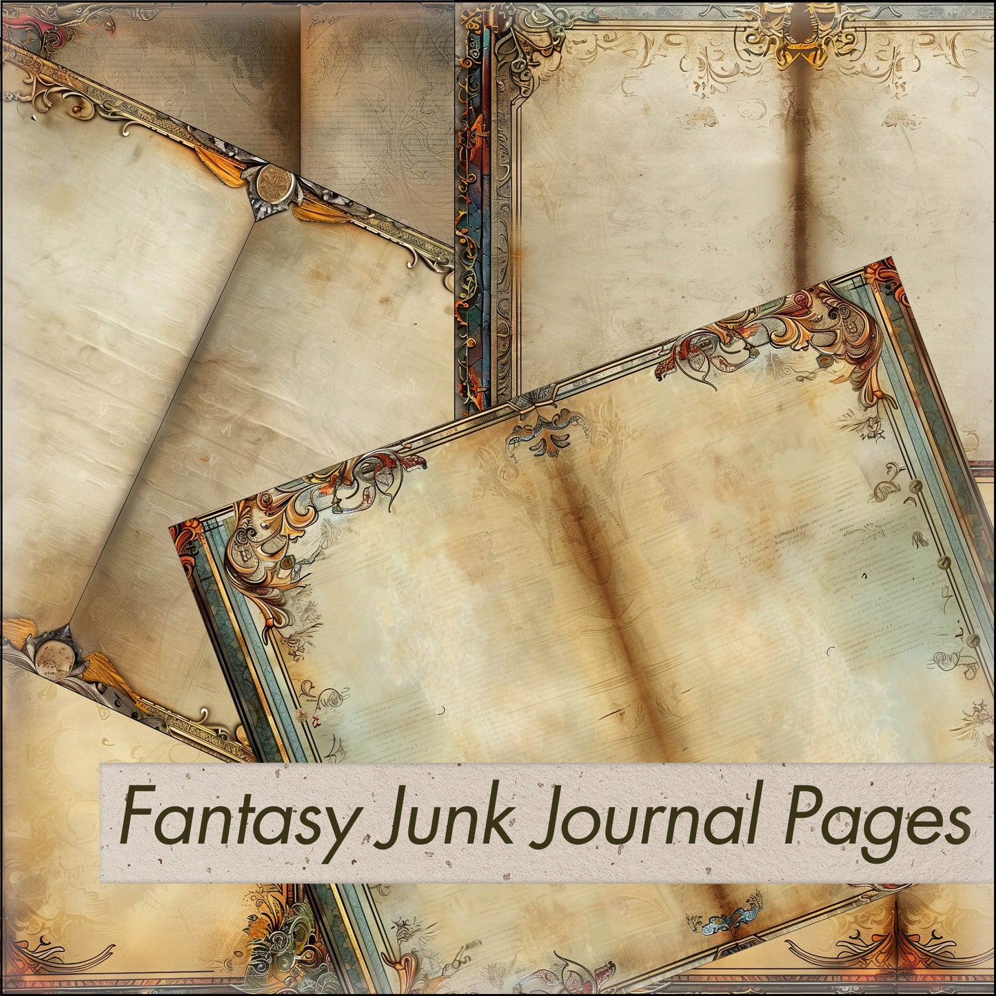 Magical Fantasy Antique Junk Journal Kit