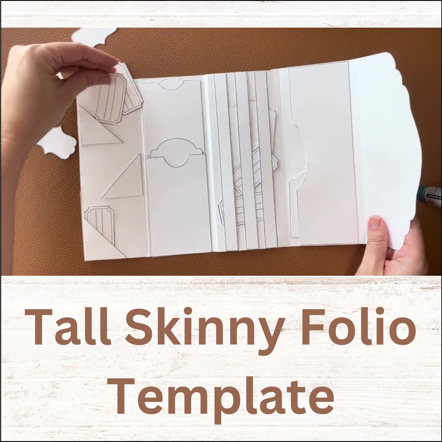 Junk Journal Tall Skinny Folio Template