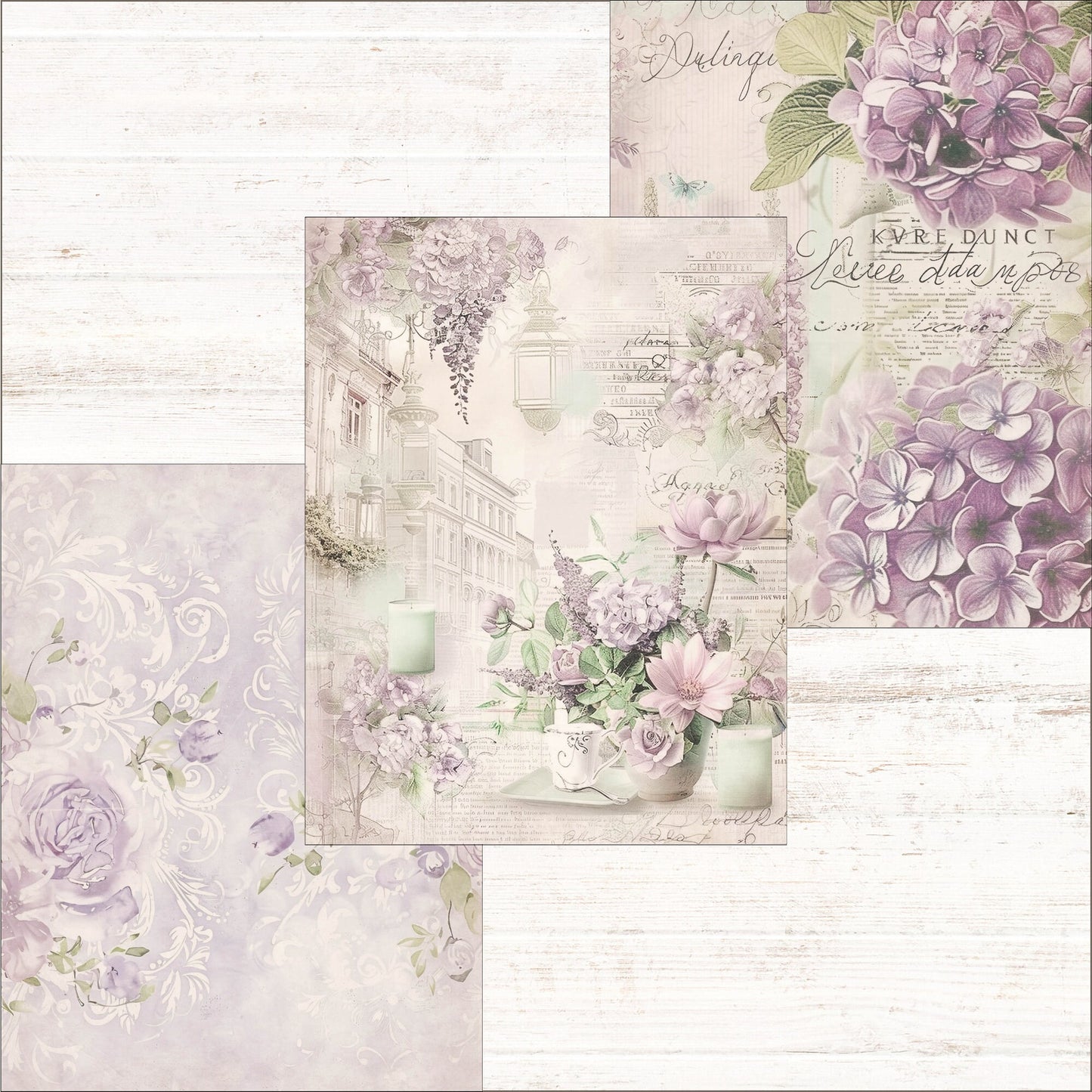 Purple Lavender Junk Journal Embellishment Kit