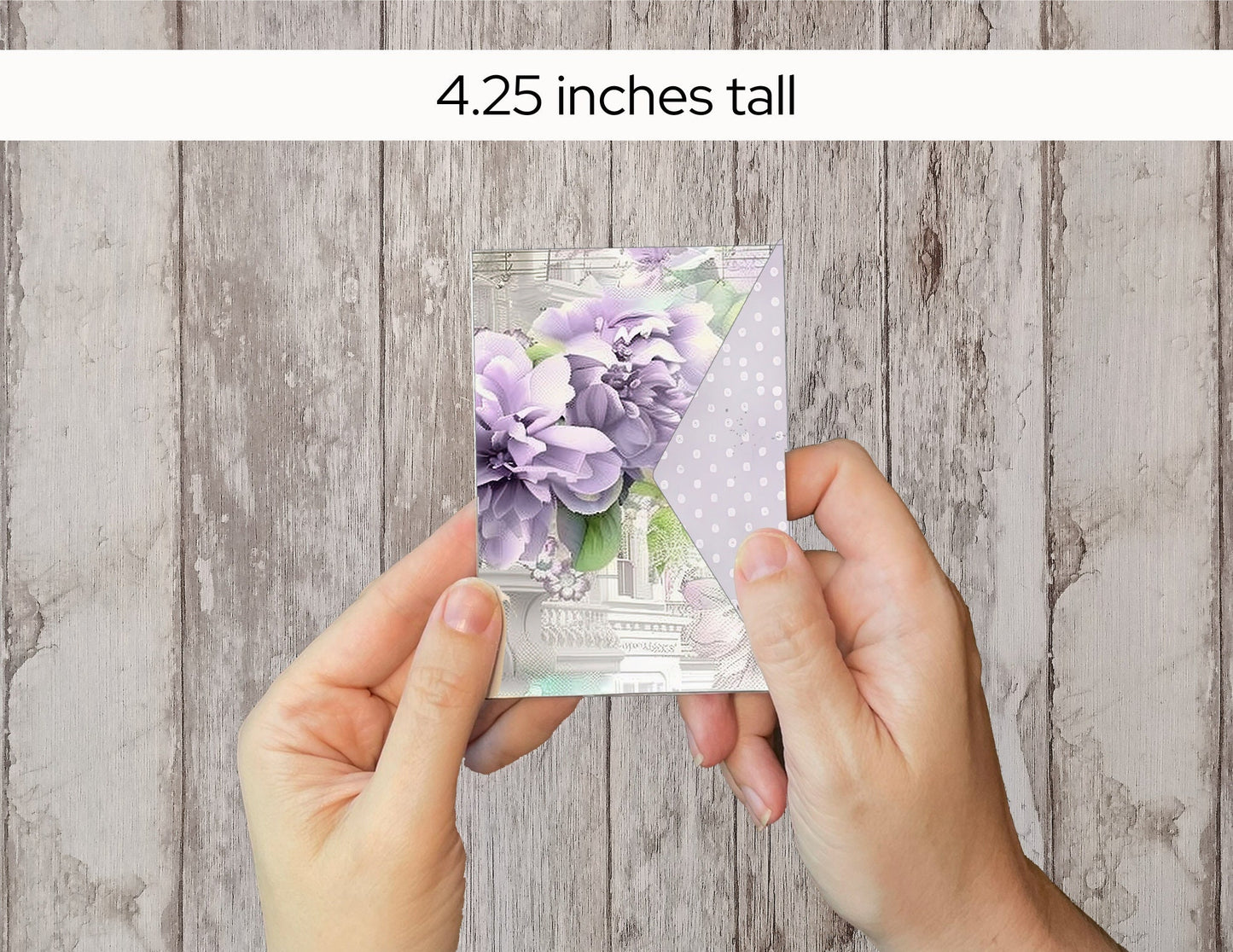 Purple Floral Mini Folio