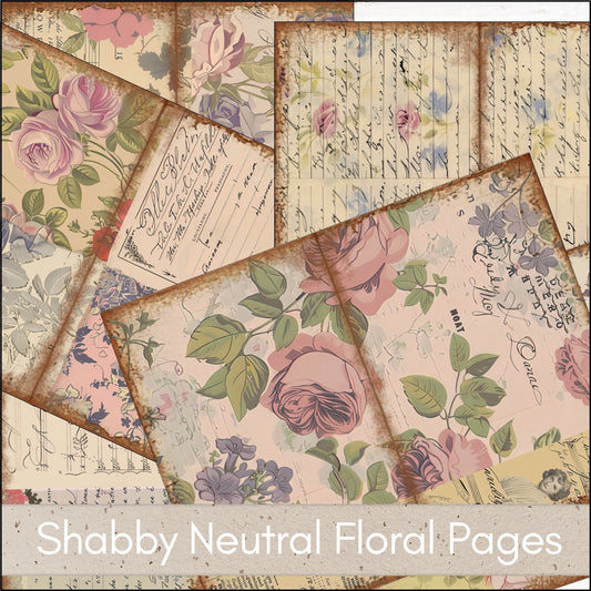 Junk Journal Vintage Floral Collage Journal Paper