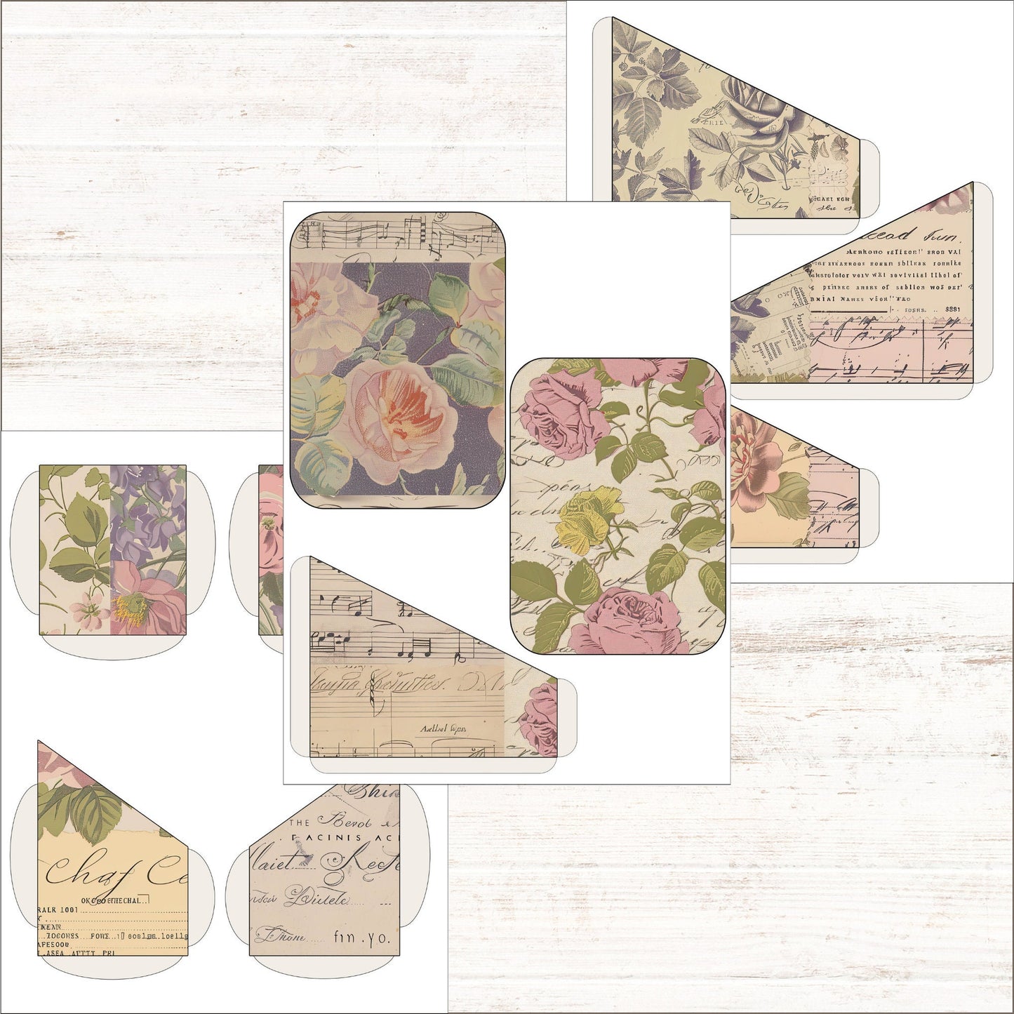 Floral Junk Journal Kit Vintage Collage