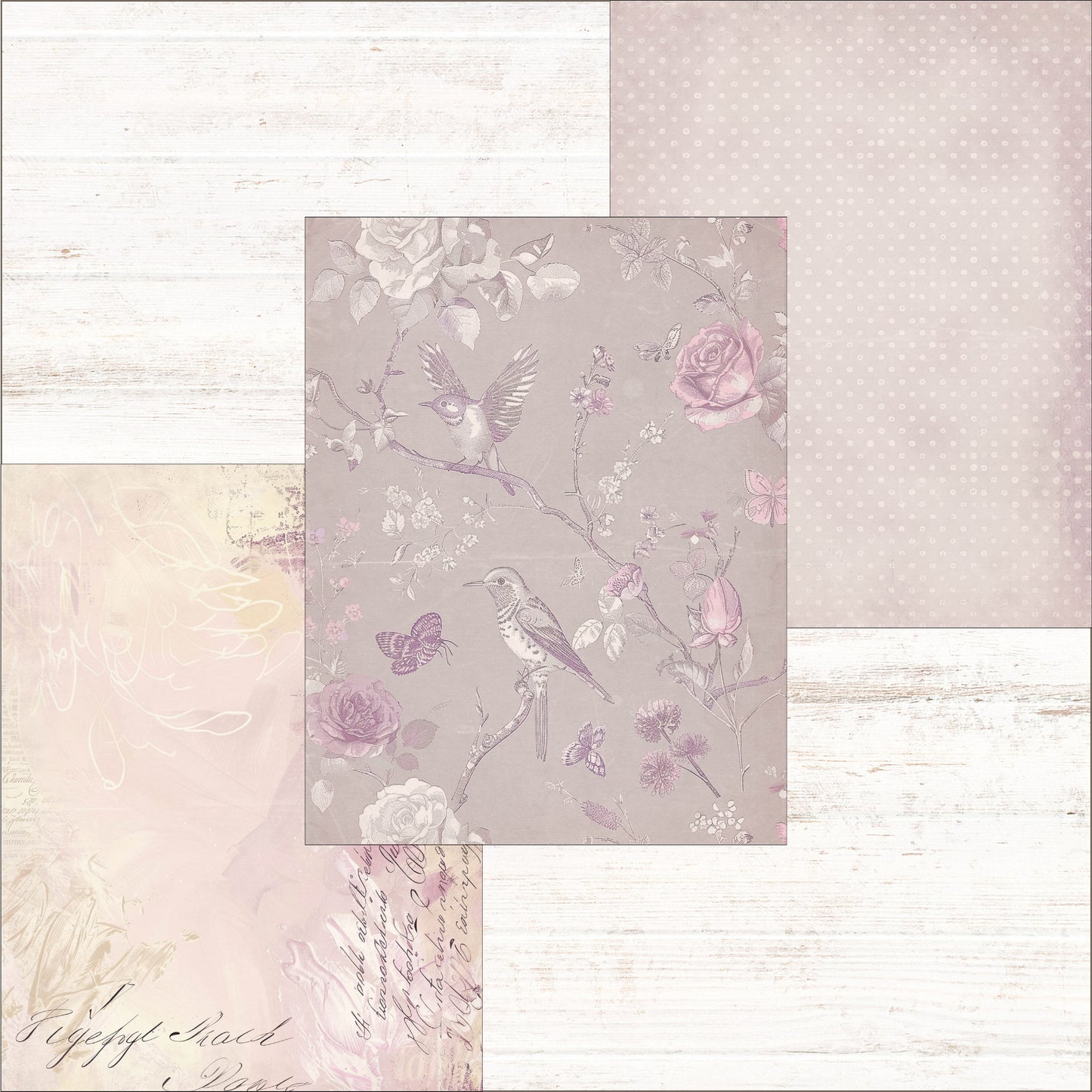 Purple Lavender Junk Journal Embellishment Kit