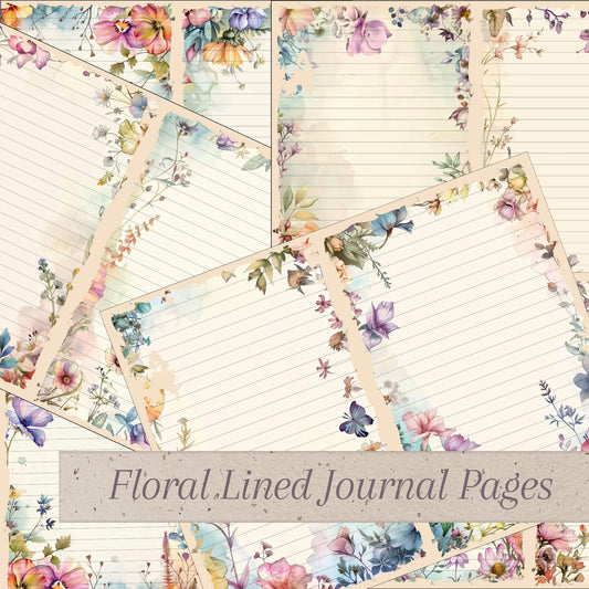 Lined Floral Paper