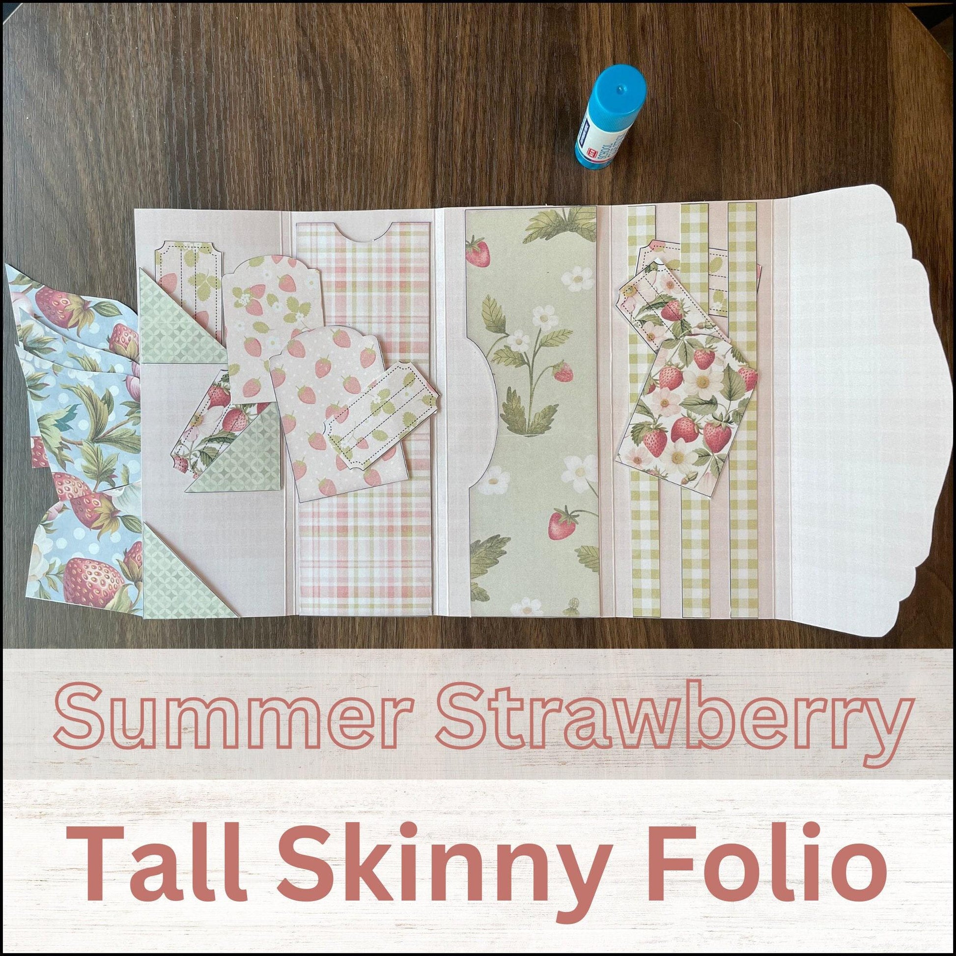 summer strawberry tall skinny digital folio