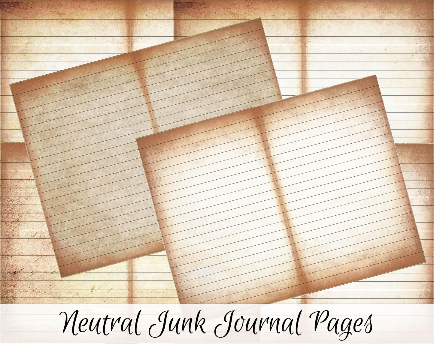 Lined Junk Journal Pages