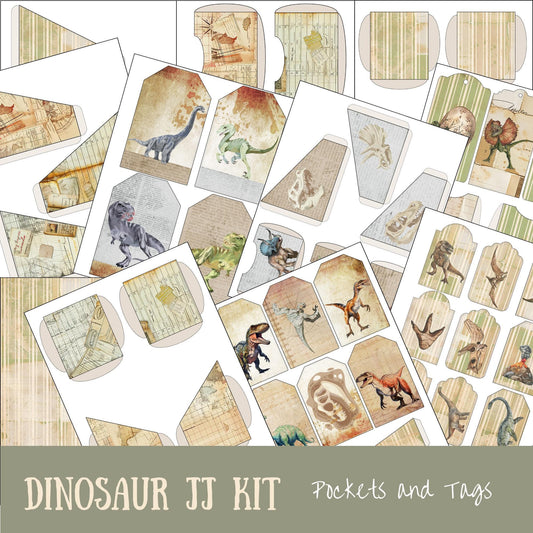 Dinosaur Kids Junk Journal Kit