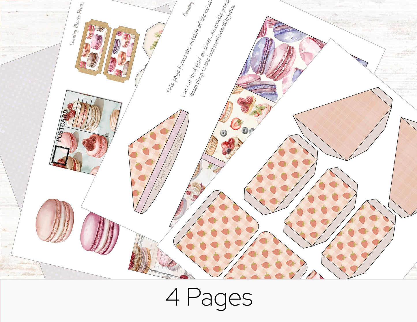 Sweet Macaron Cookie Mini Folio Kit