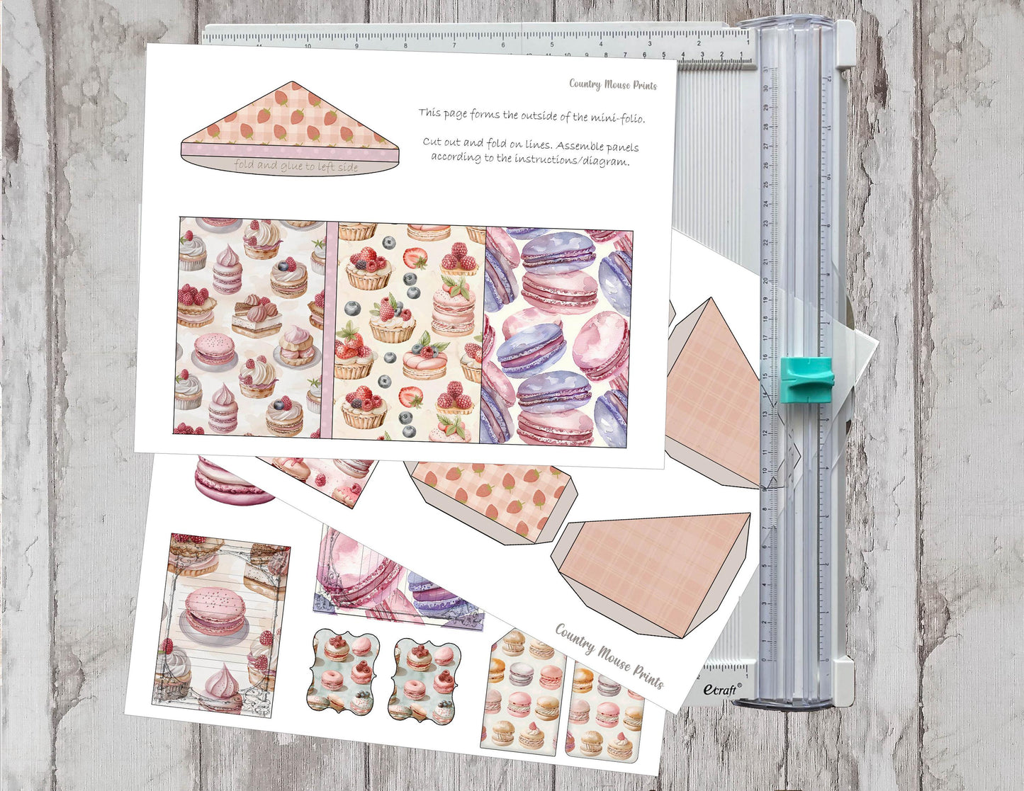 Sweet Macaron Cookie Mini Folio Kit