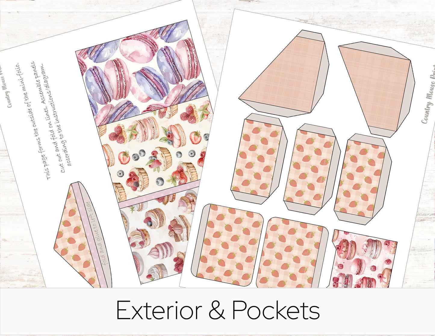 Sweet Macaron Cookie Mini Folio Kit