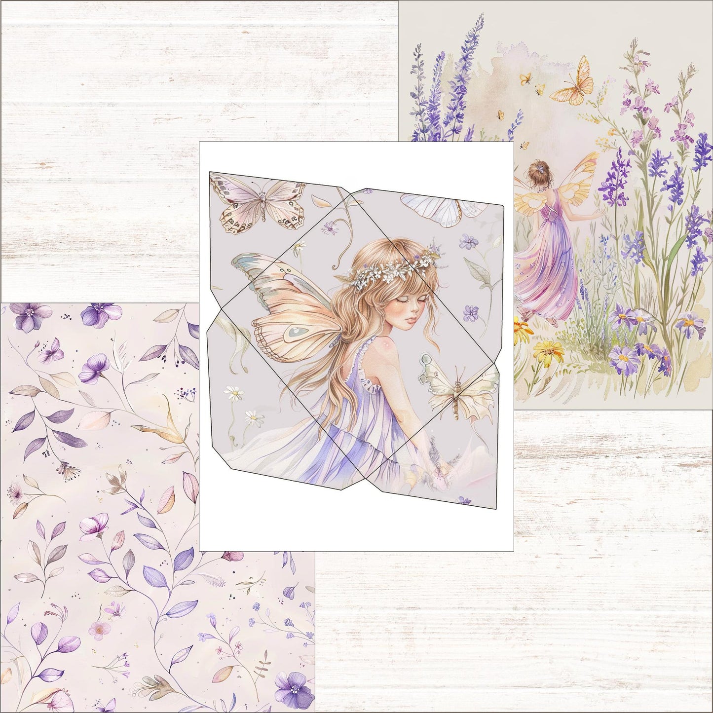 Purple Fairy Junk Journal Printable Kit