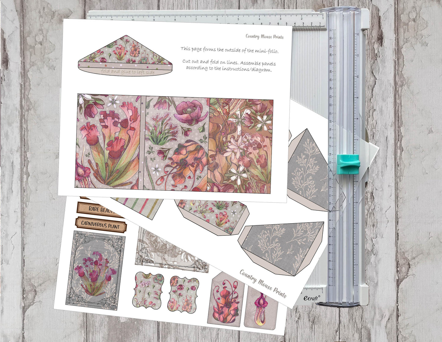 Exotic Floral Mini Folio Kit Junk Journal Kit