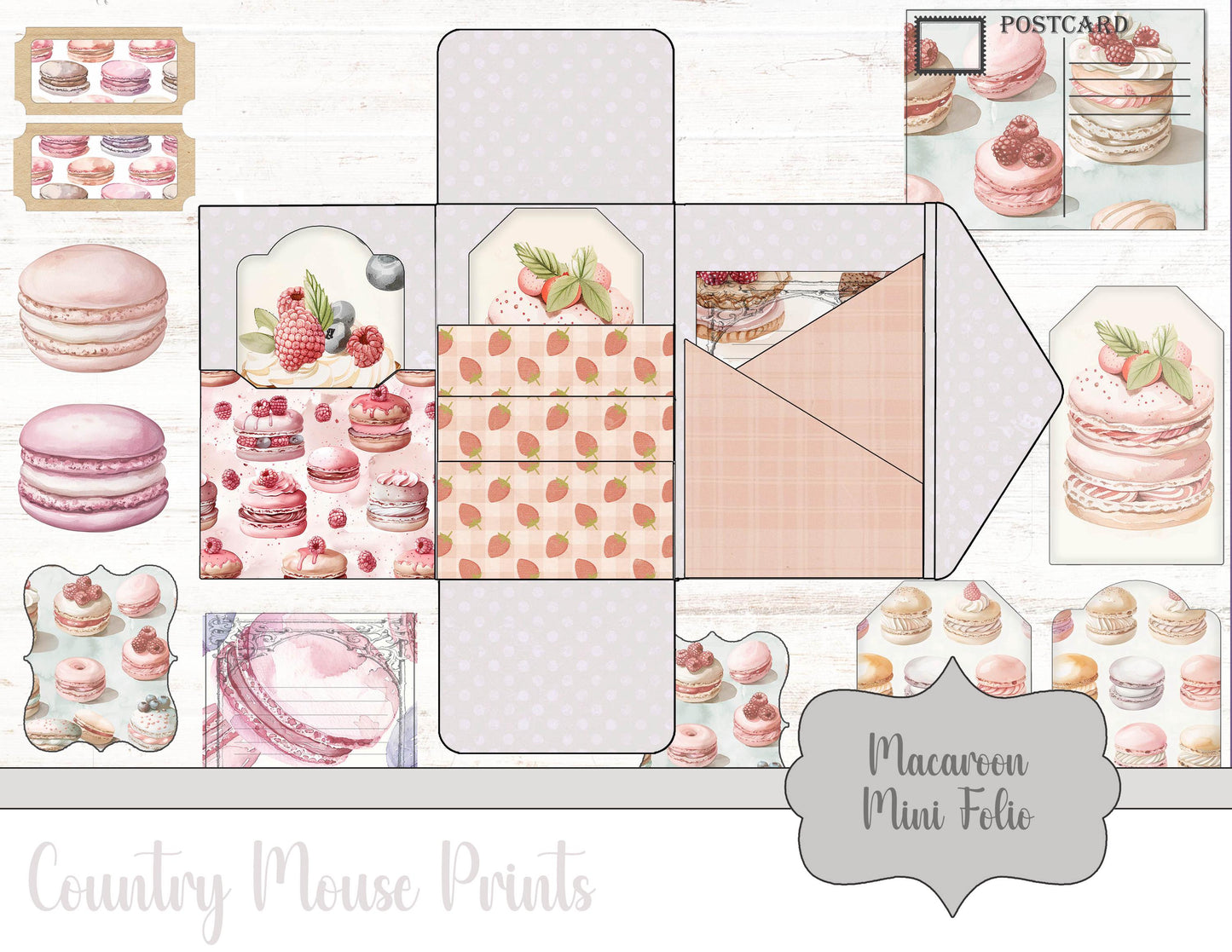 Sweet Macaron Cookie Mini Folio Kit