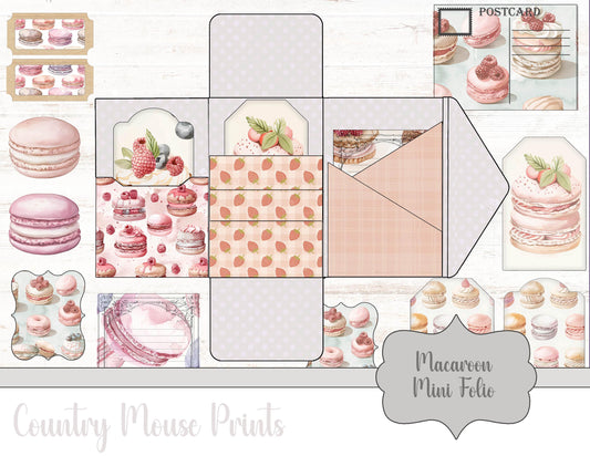 Sweet Macaron Cookie Mini Folio Kit