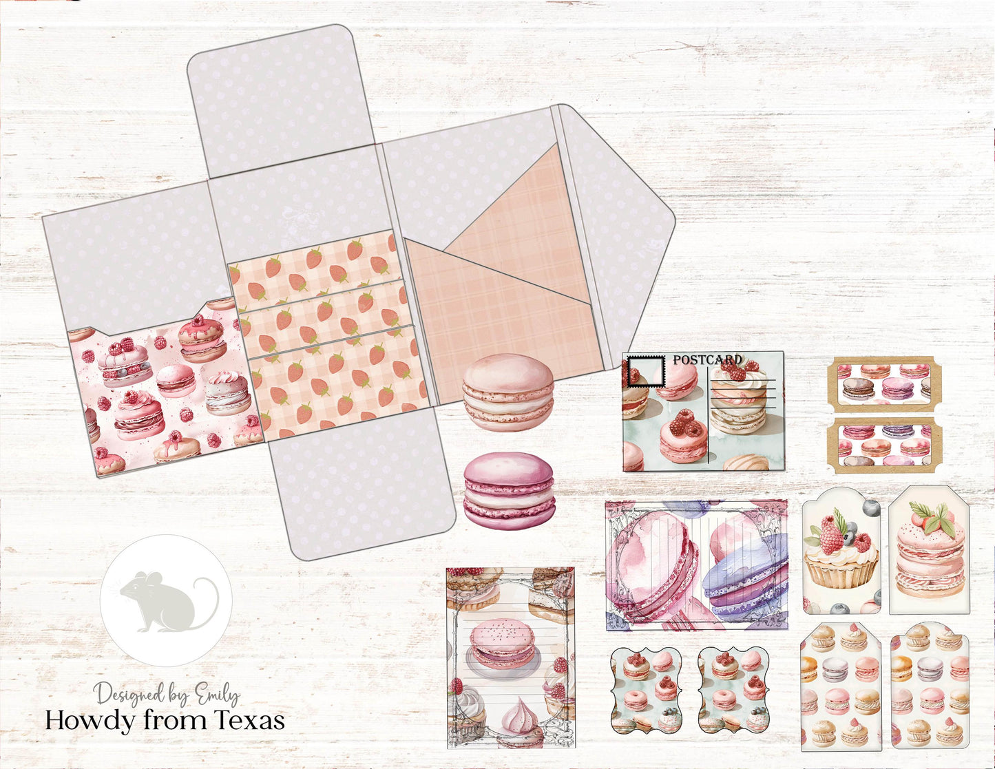 Sweet Macaron Cookie Mini Folio Kit