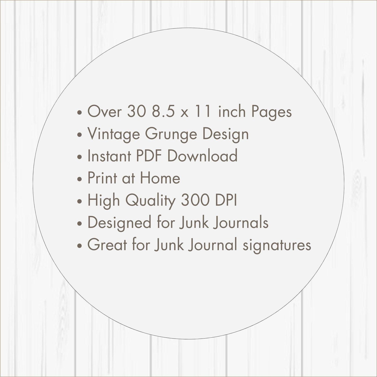 Lined Junk Journal Signature Pages - Vintage Grunge Old Papers