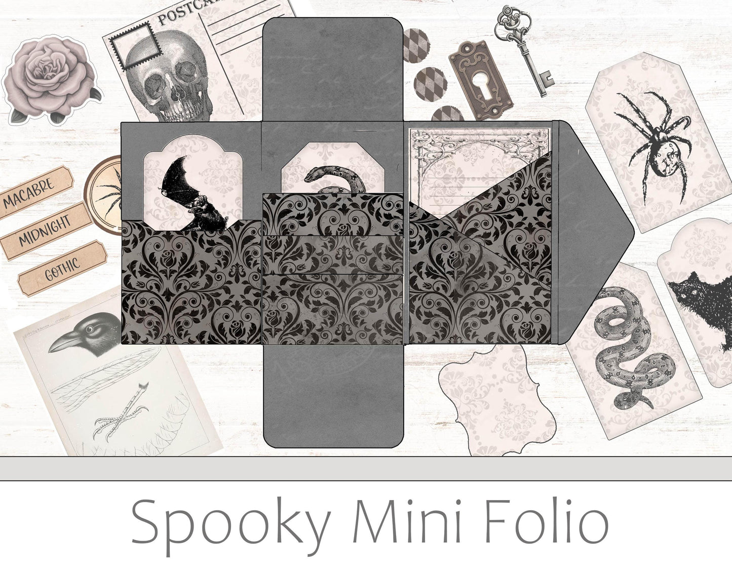 Halloween Spooky Gothic Mini Folio Kit