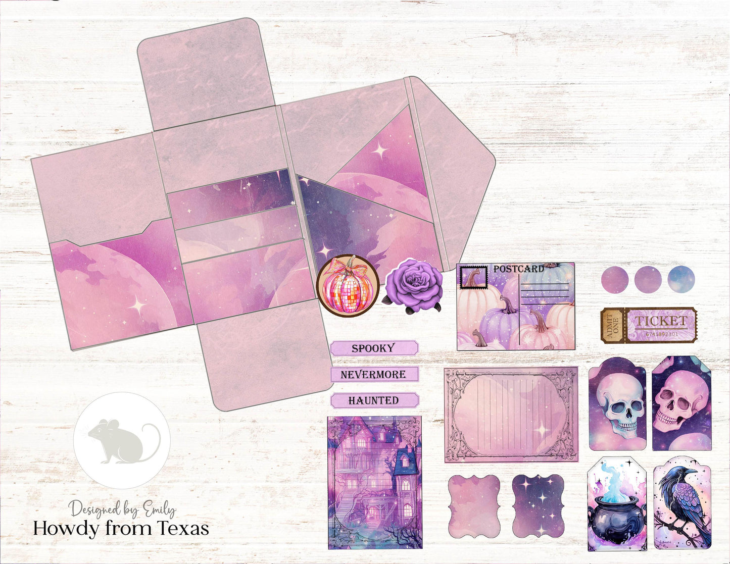 Pastel Gothic Mini Folio Kit