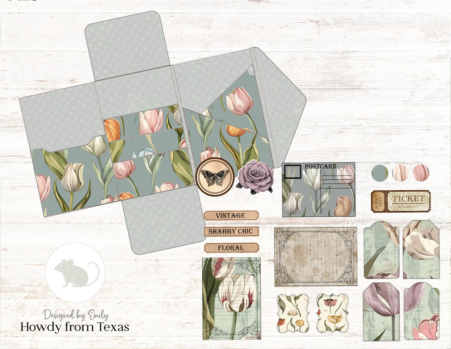 Tulip Garden Mini Folio Kit