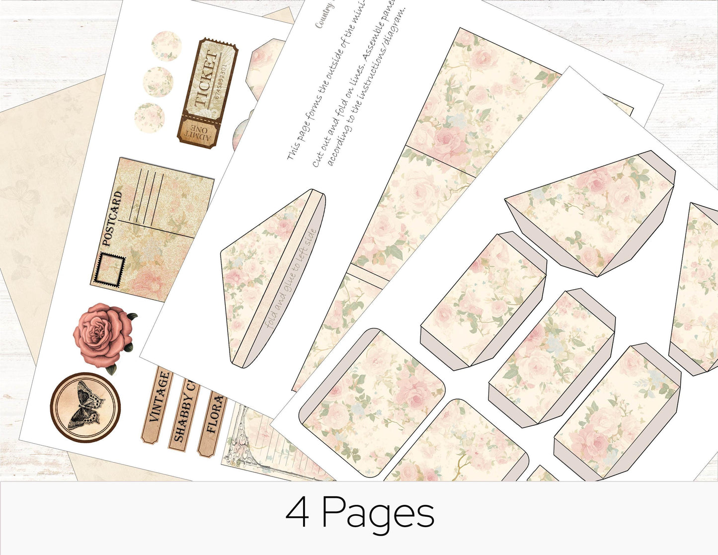 Vintage Rose Mini Folio Kit