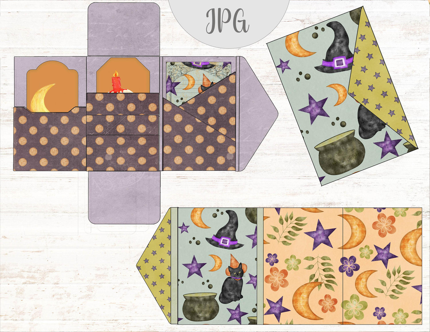 Printable Classic Halloween Mini Folio Kit