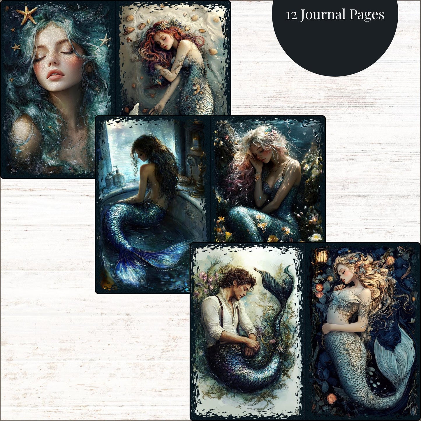 a collage of mermaids and mermaids are featured in this image